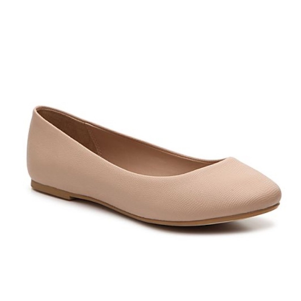 mix no. 6 tan faux leather flats in tan